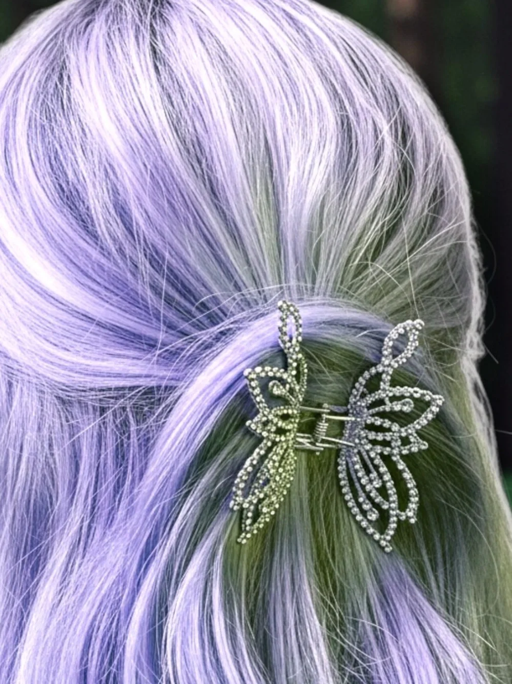Gold and Rhinestone Butterfly Hair Clip NWT